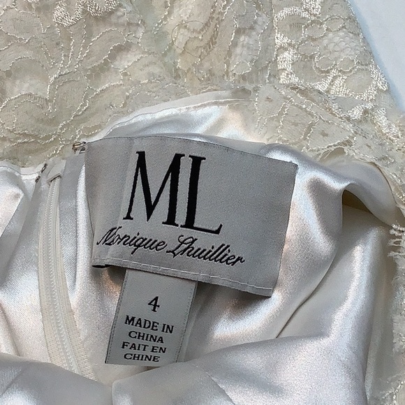 Monique Lhuillier Ivory Lace Cocktail Dress - Picture 6 of 6
